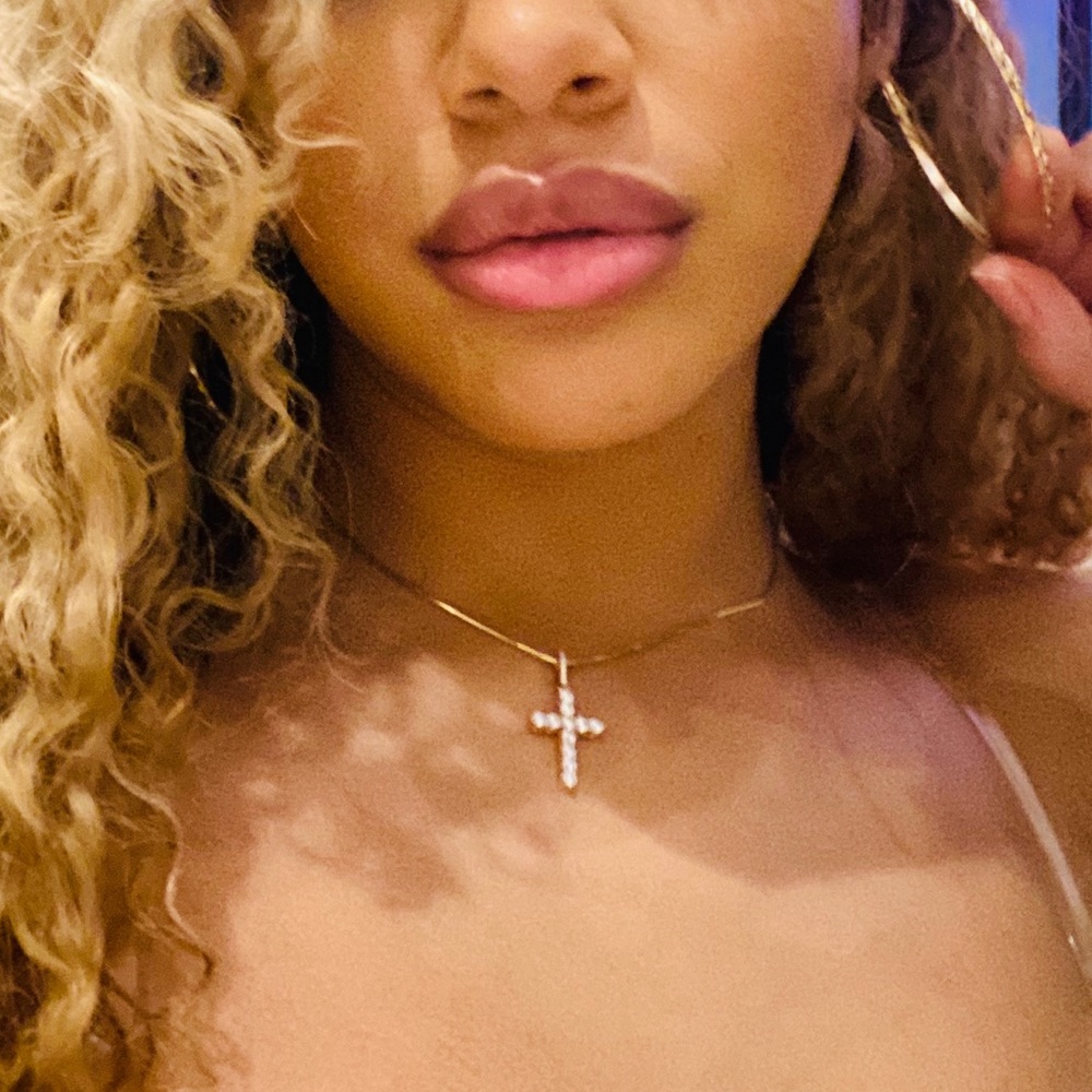 Gold plated cross necklace